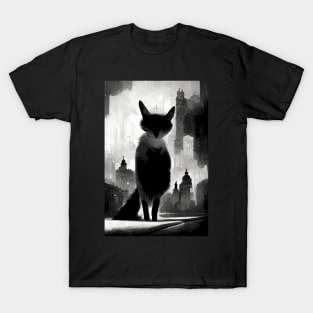 Stray cat in the big city T-Shirt